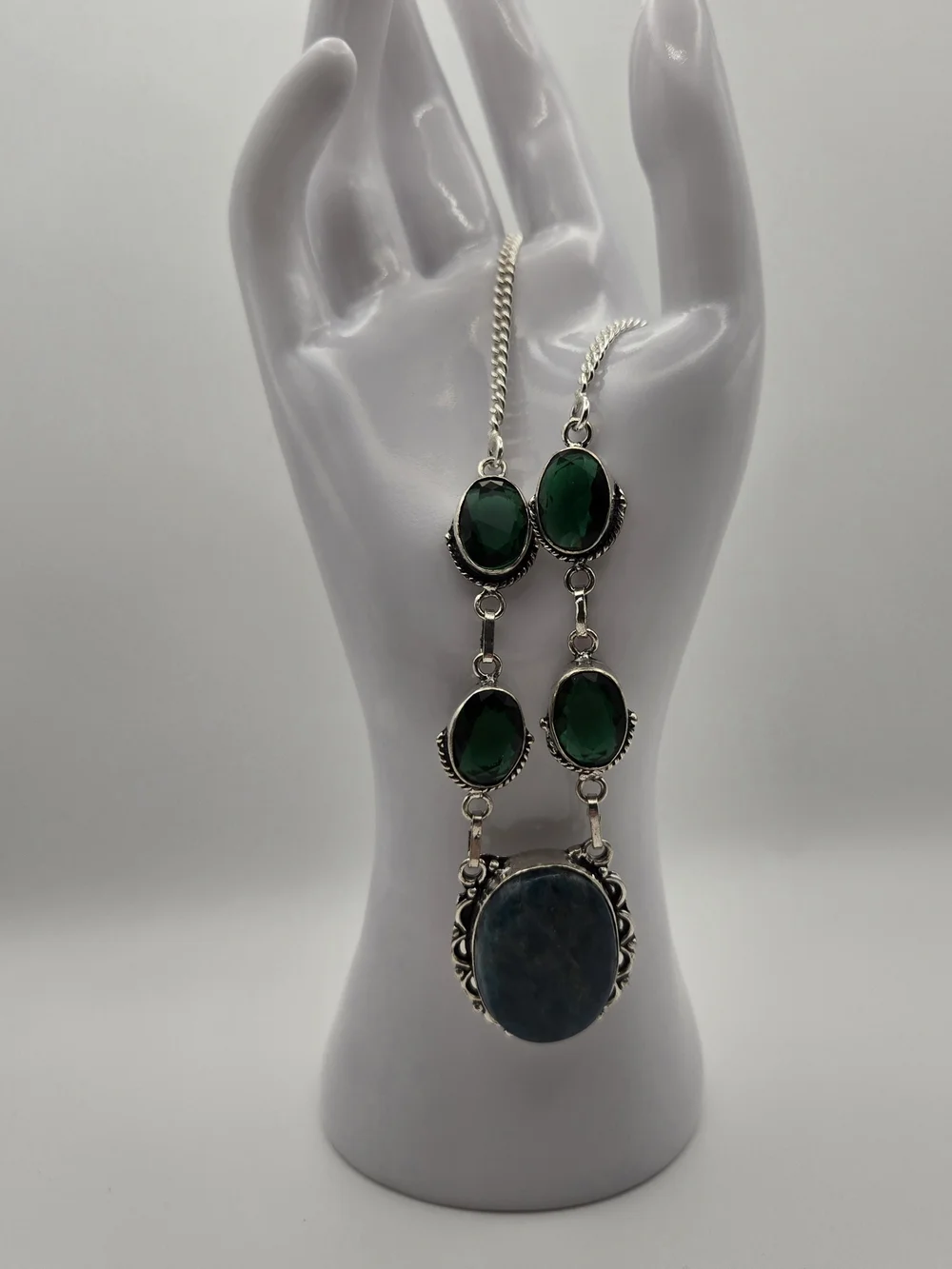 Handmade Apatite & Green Quartz Necklace - Picture 7 of 8